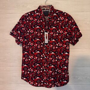 NWT Denim & Flower Men's Flowers Button Up MEDIUM